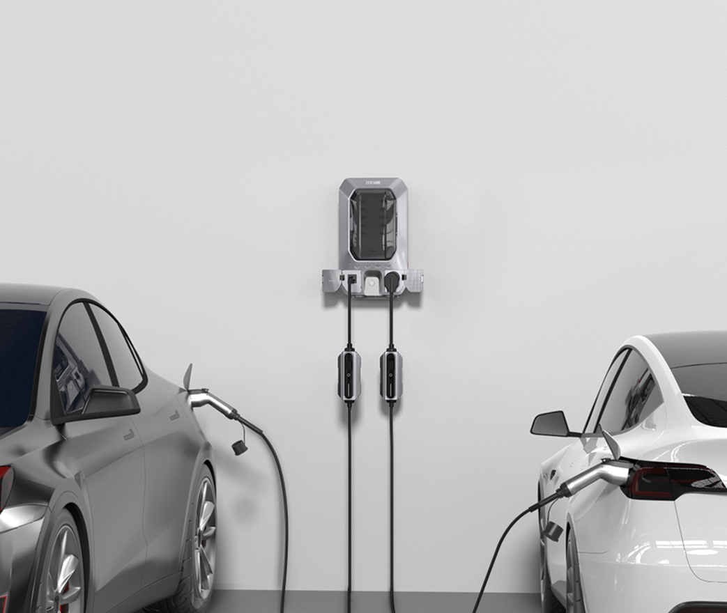 Haus-Panel mit 2 EV-Steckdosen