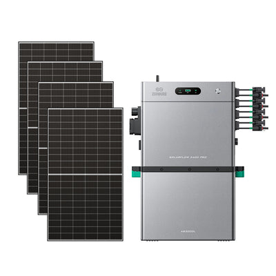SolarFlow 2400 Pro mit zus?tzlichem Akku und vier 500-W-Modulen