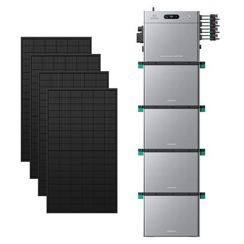 SolarFlow 2400 Pro mit vier zus?tzlichen Batterien und vier 450-W-Modulen